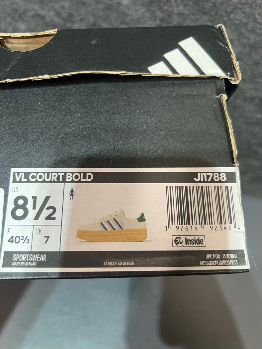 Adidas VL Court Bold Women’s Sneakers Size 8.5 - Picture 14 of 14